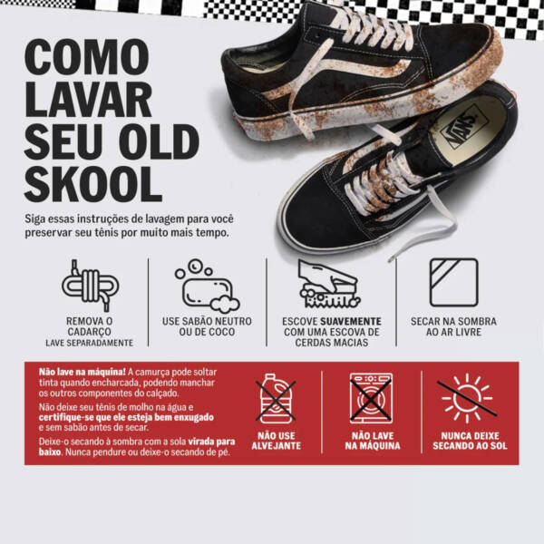 Tênis Vans Old Skool Black White