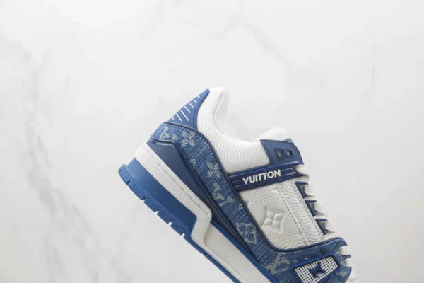 Louis Vuitton LV Trainer Monogram Denim White Blue