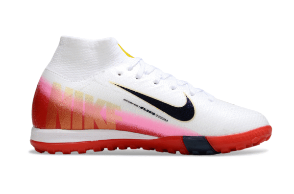 Nike Air Zoom Mercurial Vapor XV Elite TF Branco e Vermelho - Cano ALTO Society